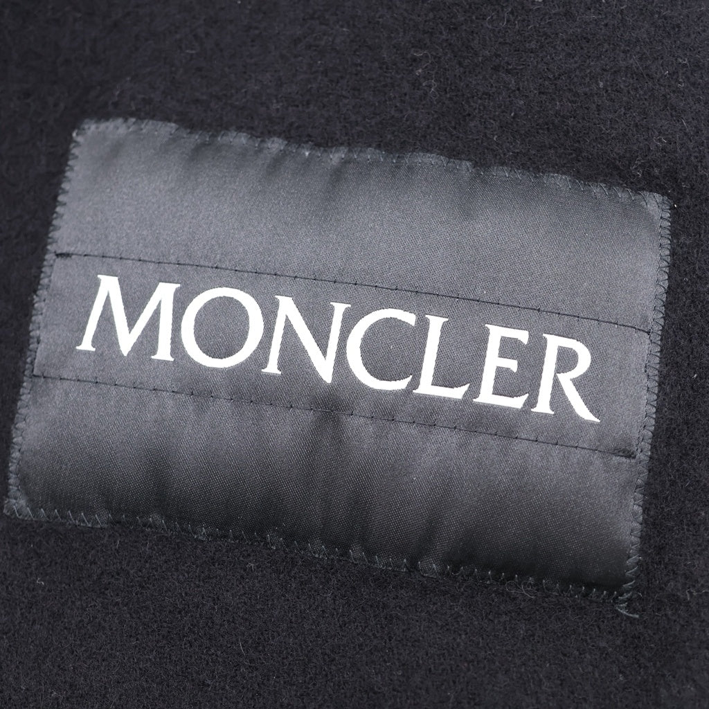 MONCLER(モンクレール) 20AW SCIARPA F20913C70200 シャルパ ロゴパッチ付き ウールマフラー ブラック レディース