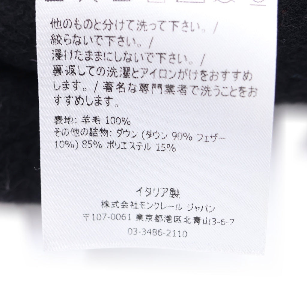 MONCLER(モンクレール) 20AW SCIARPA F20913C70200 シャルパ ロゴパッチ付き ウールマフラー ブラック レディース