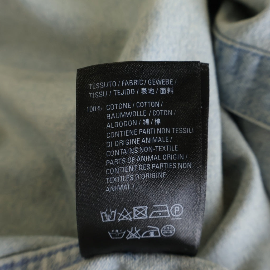BALENCIAGA(バレンシアガ) 18SS BACK LOGO DENIM SHIRT バックロゴ オーバーサイズ 長袖デニムシャツ ライトブルー 557578 TYE24