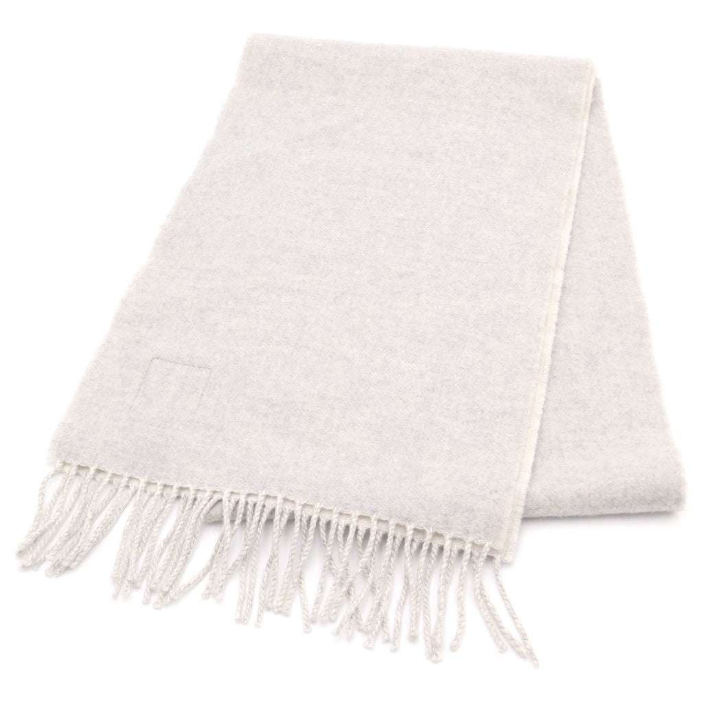 LOEWE(ロエベ) Cashmere Mixed Wool Muffler F811251X06 カシミヤ混 リバーシブル ウールマフラー グレー レディース
