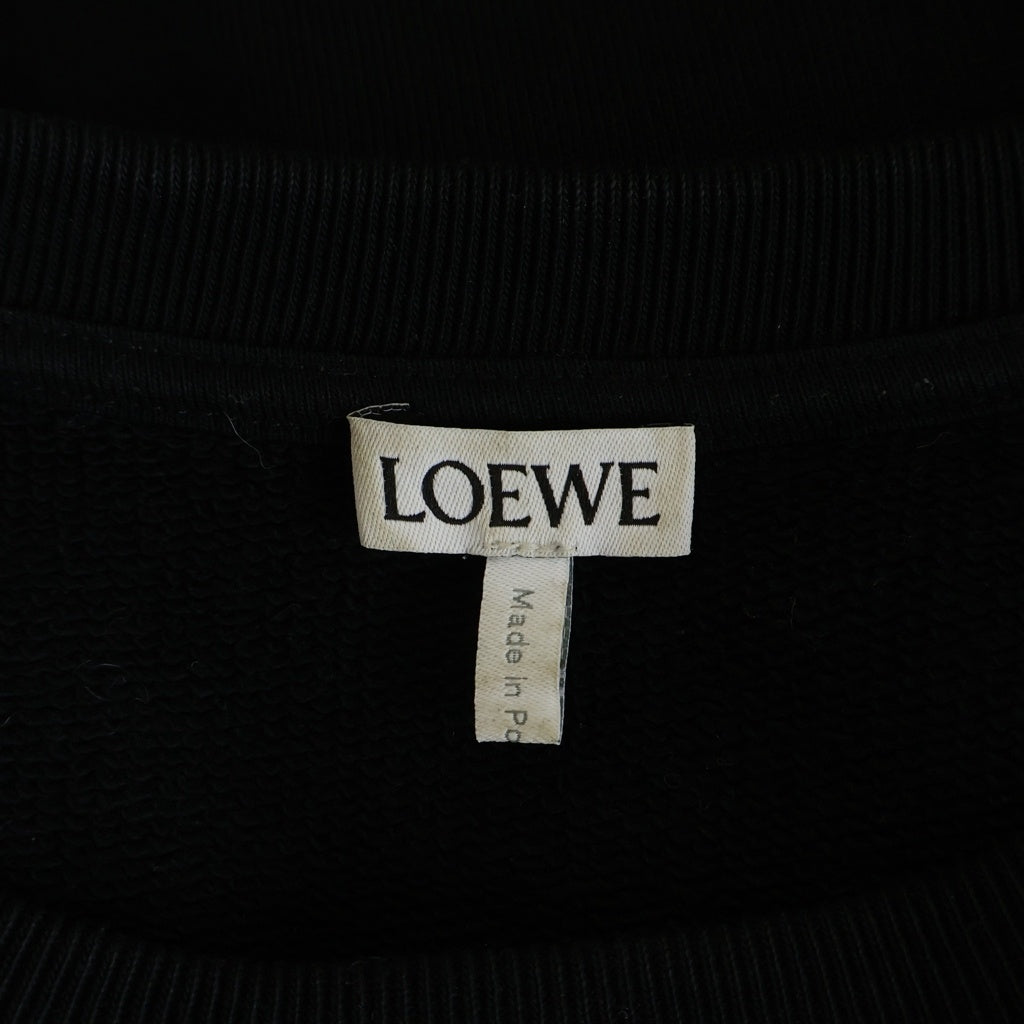LOEWE(ロエベ) 22AW ANAGLAM LOGO SWEATSHIRT H526Y24J07 アナグラムロゴ刺繍 クルーネック長袖スウェットトレーナー ブラック