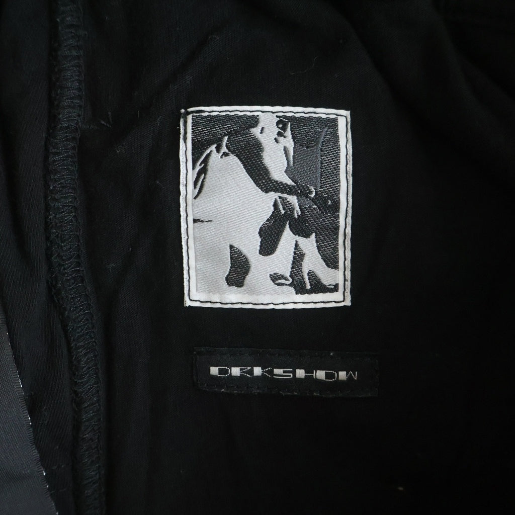 Rick Owens DRKSHDW(リックオウエンス ダークシャドウ) 21SS Drop-Crotch Knee-Length Drawstring Pants ドロップクロッチ ドローストリングパンツ ブラック DU21S2380RN-09