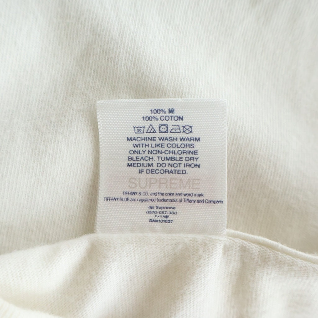 SUPREME(シュプリーム) 21AW Tiffany & Co. Box Logo Tee ティファニー ボックスロゴ クルーネック 半袖Tシャツ カットソー ホワイト
