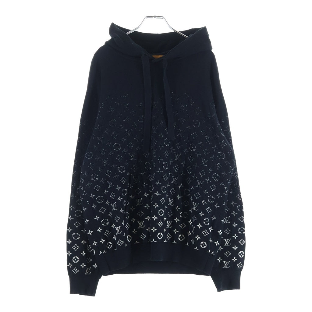 LOUIS VUITTON(ルイヴィトン) 22AW モノグラム グラディエント プルオーバー ニットパーカー フーディ ブラック RM222Q USO HNN45W