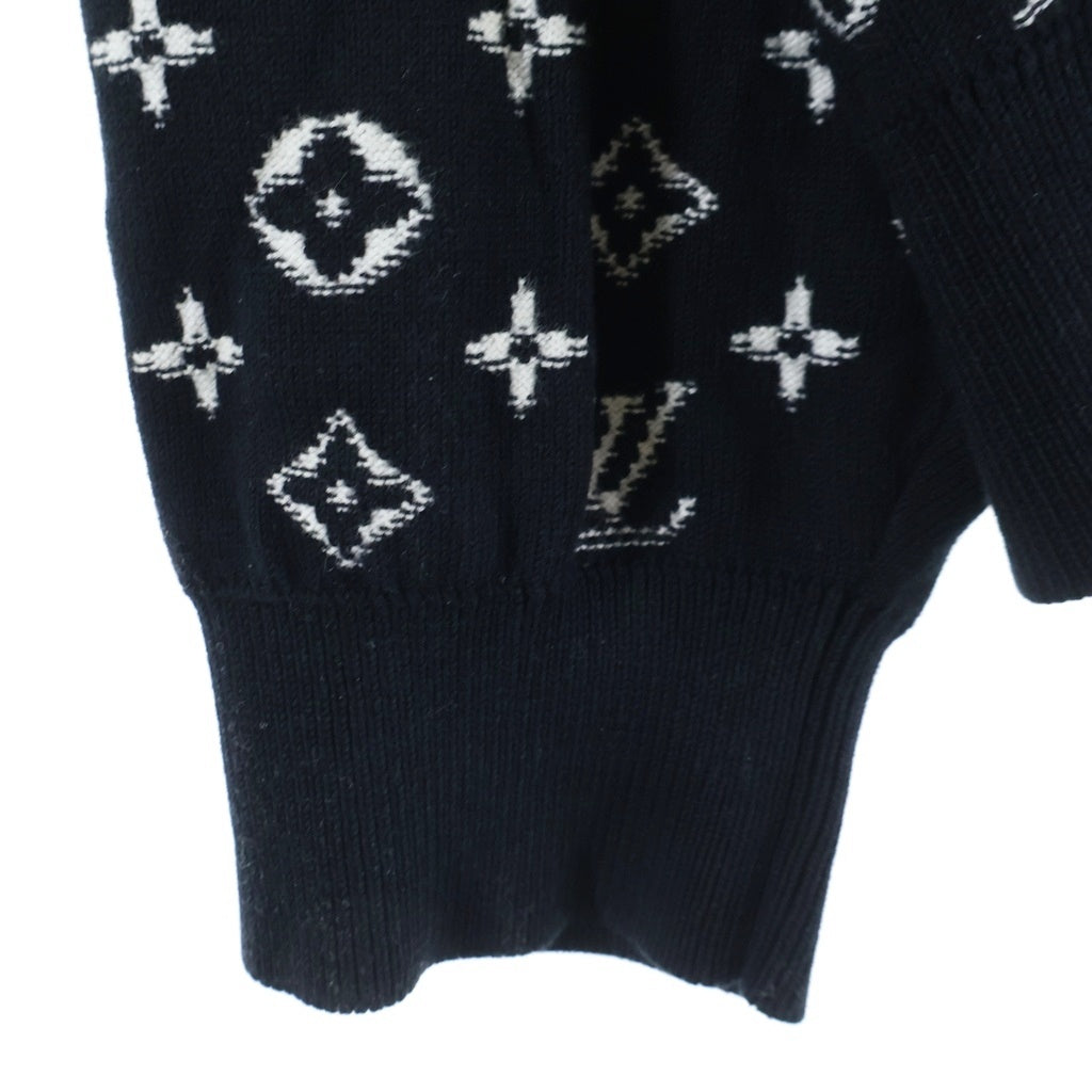 LOUIS VUITTON(ルイヴィトン) 22AW モノグラム グラディエント プルオーバー ニットパーカー フーディ ブラック RM222Q USO HNN45W