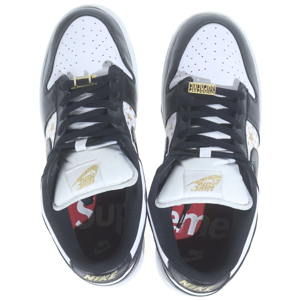 NIKE(ナイキ) ×SUPREME DUNK LOW OG QS DH3228-102 シュプリーム ダンクロー ローカットスニーカー ホワイト/ブラック/ゴールド US9.5/27.5cm DH3228-102