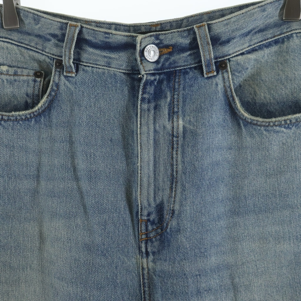BALENCIAGA(バレンシアガ) 22SS LOW CROTCH JEANS 697886 THW25 ロー クロッチ ワイドデニムパンツ ジーンズ ブルー