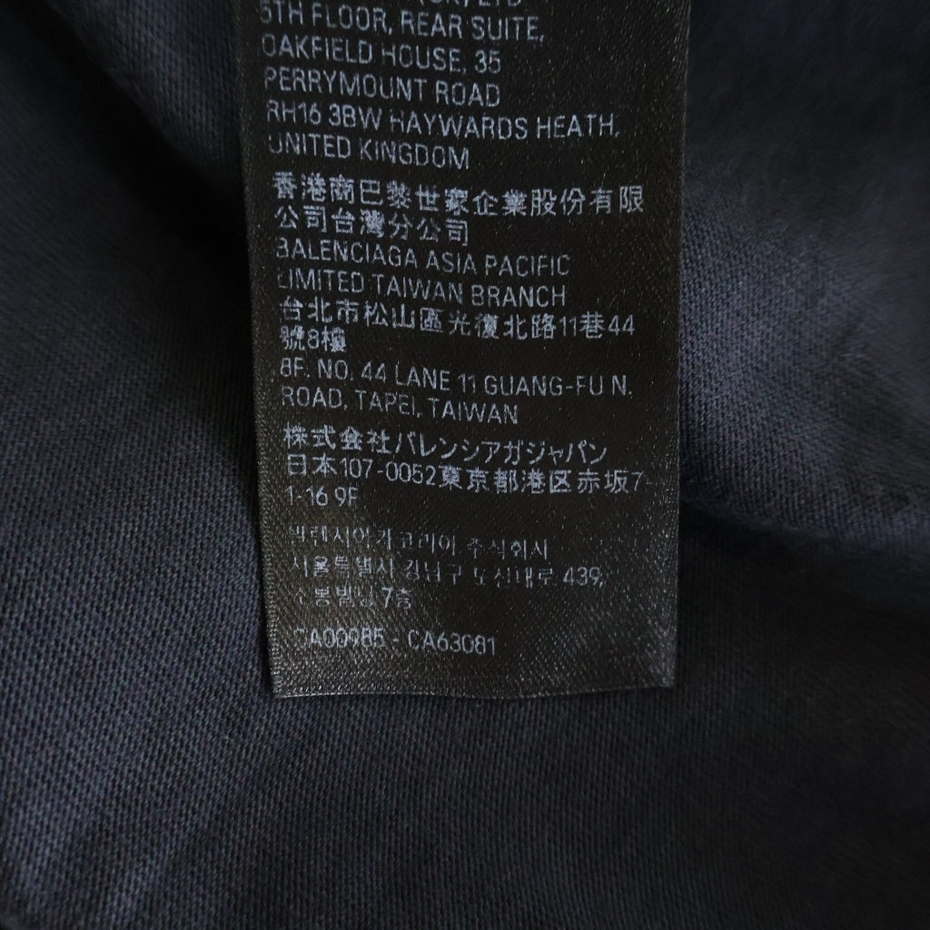 BALENCIAGA(バレンシアガ) 23SS Tape Type tee テープロゴ クルーネック半袖Tシャツカットソー ブラック 739784 T0VA9