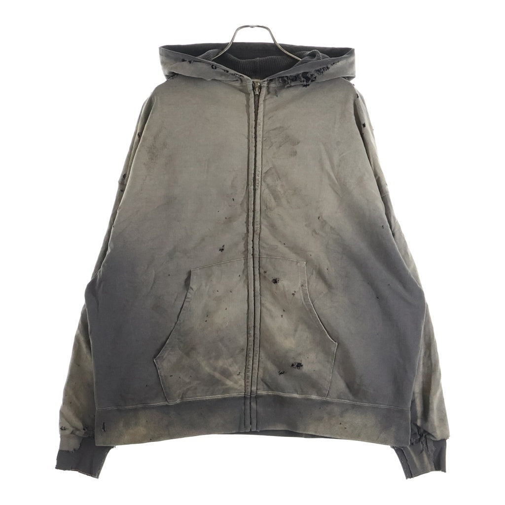 SAINT MICHAEL(セントマイケル) 26SS DOUBLE FACE ZIP HOODIE ダブルフェイスジップアップフーディー パーカー グレー