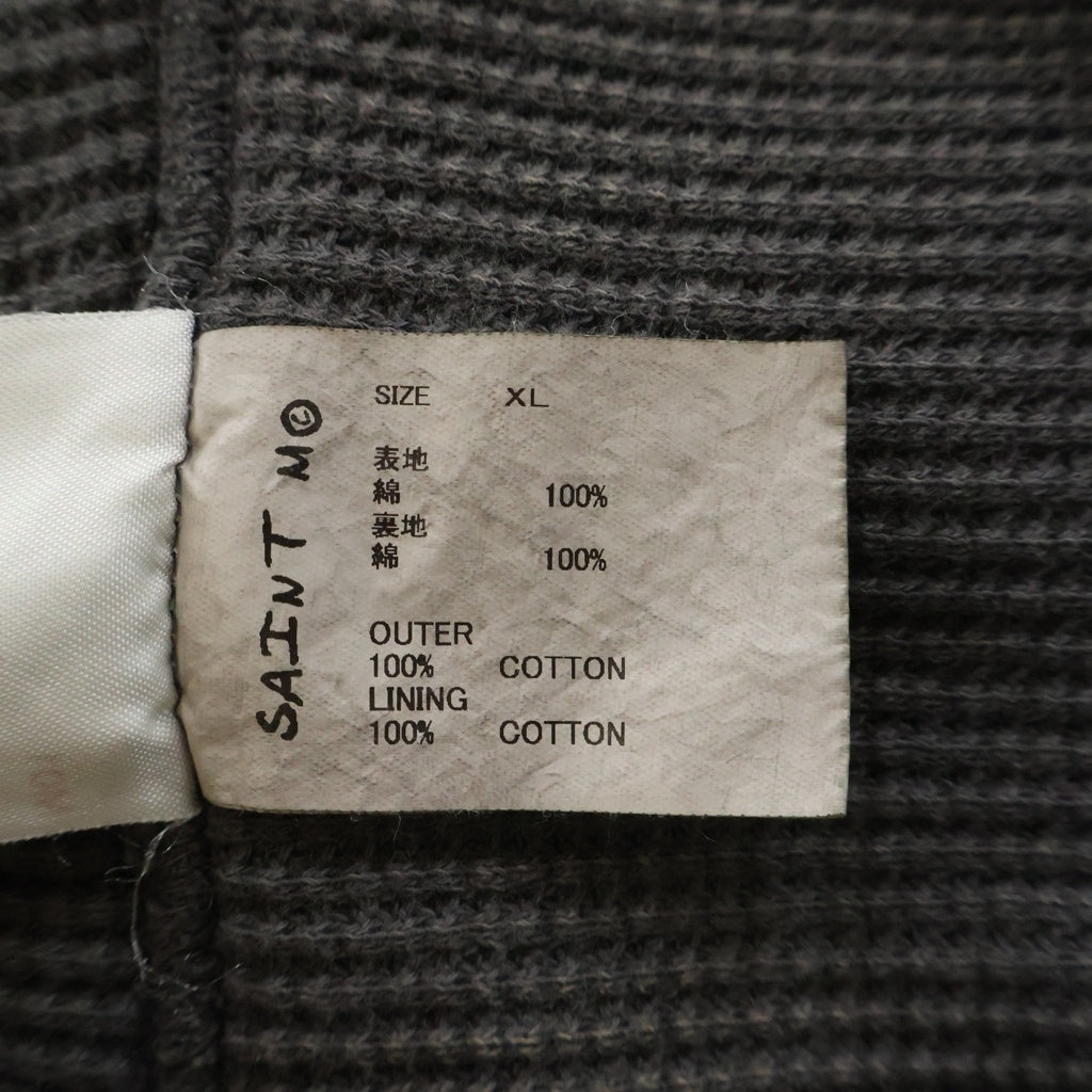 SAINT MICHAEL(セントマイケル) 26SS DOUBLE FACE ZIP HOODIE ダブルフェイスジップアップフーディー パーカー グレー