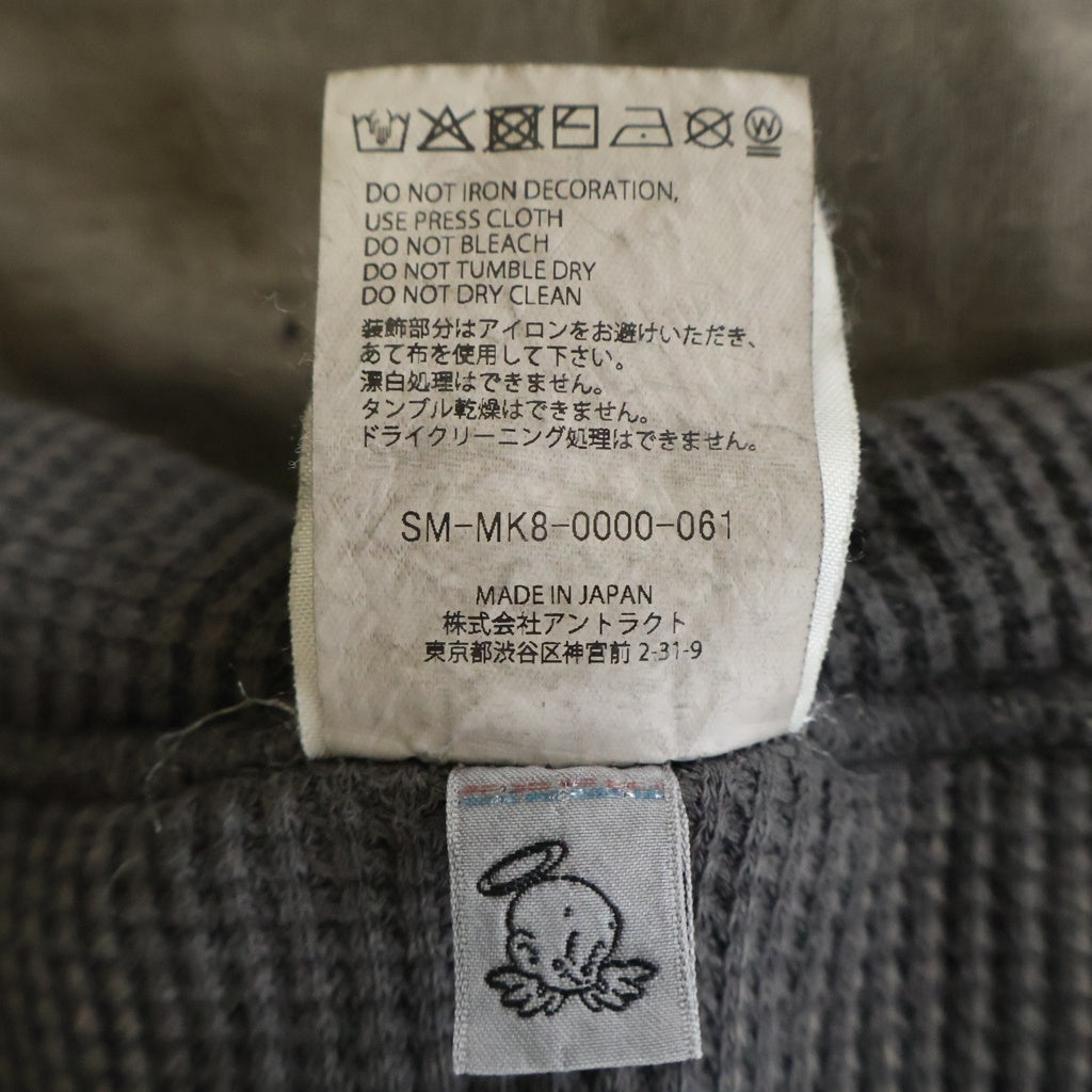 SAINT MICHAEL(セントマイケル) 26SS DOUBLE FACE ZIP HOODIE ダブルフェイスジップアップフーディー パーカー グレー