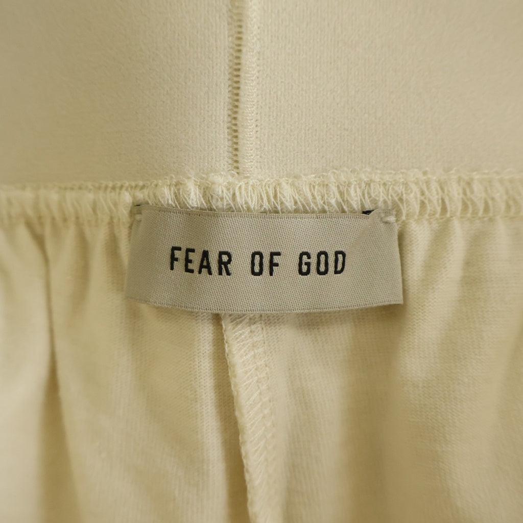 FEAR OF GOD(フィアオブゴッド) 23AW Lounge Pants フロントラバーロゴ ラウンジパンツ スウェットパンツ アイボリー