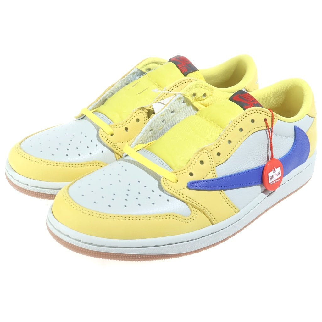 NIKE(ナイキ) ×TRAVIS SCOTT WMNS AIR JORDAN 1 RETRO LOW OG CANARY DZ4137-700 トラヴィススコット ウィメンズ エアジョーダン1 レトロ カナリー ローカットスニーカー US12/29cm