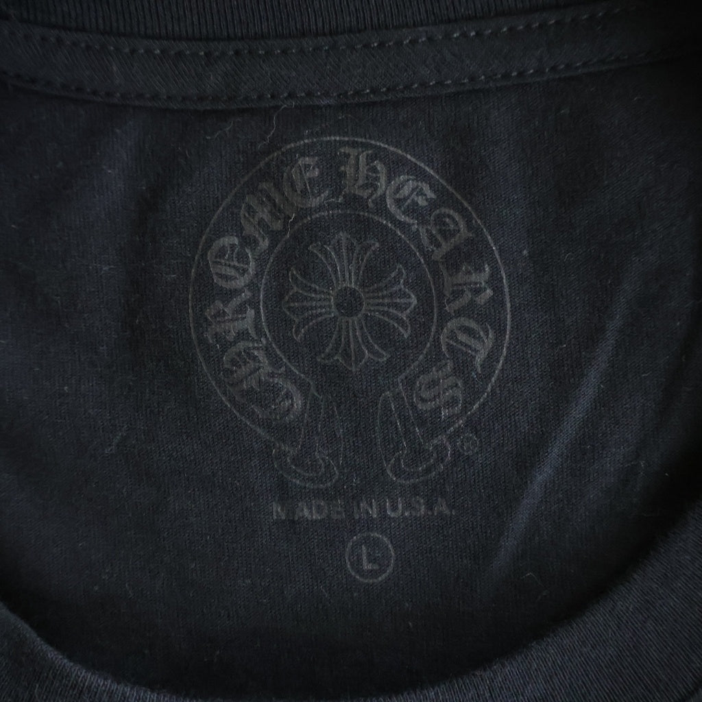 CHROME HEARTS(クロムハーツ) FOTI S/S TEE フォティフロントロゴプリント クルーネック半袖カットソーTシャツ ブラック