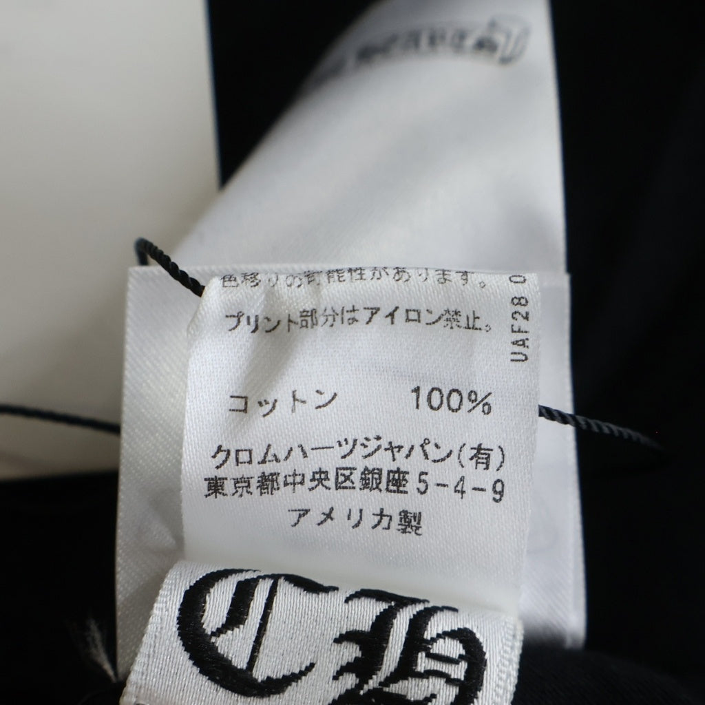 CHROME HEARTS(クロムハーツ) FOTI S/S TEE フォティフロントロゴプリント クルーネック半袖カットソーTシャツ ブラック