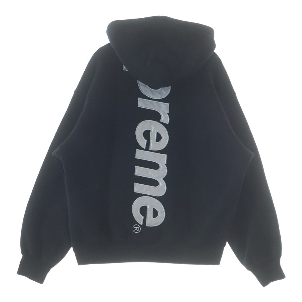 SUPREME(シュプリーム) 22AW Satin Applique Hooded Sweatshirt サテンアップリケ プルオーバー長袖スウェットパーカー フーディ ブラック -