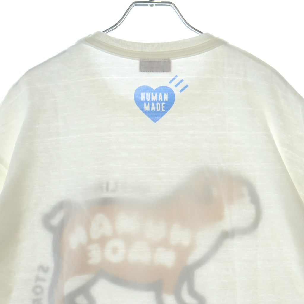 HUMAN MADE(ヒューマンメイド) 24SS OFFLINE ANIMAL T-SHIRT オフライン フロントロゴプリント クルーネック半袖Tシャツカットソー ホワイト -