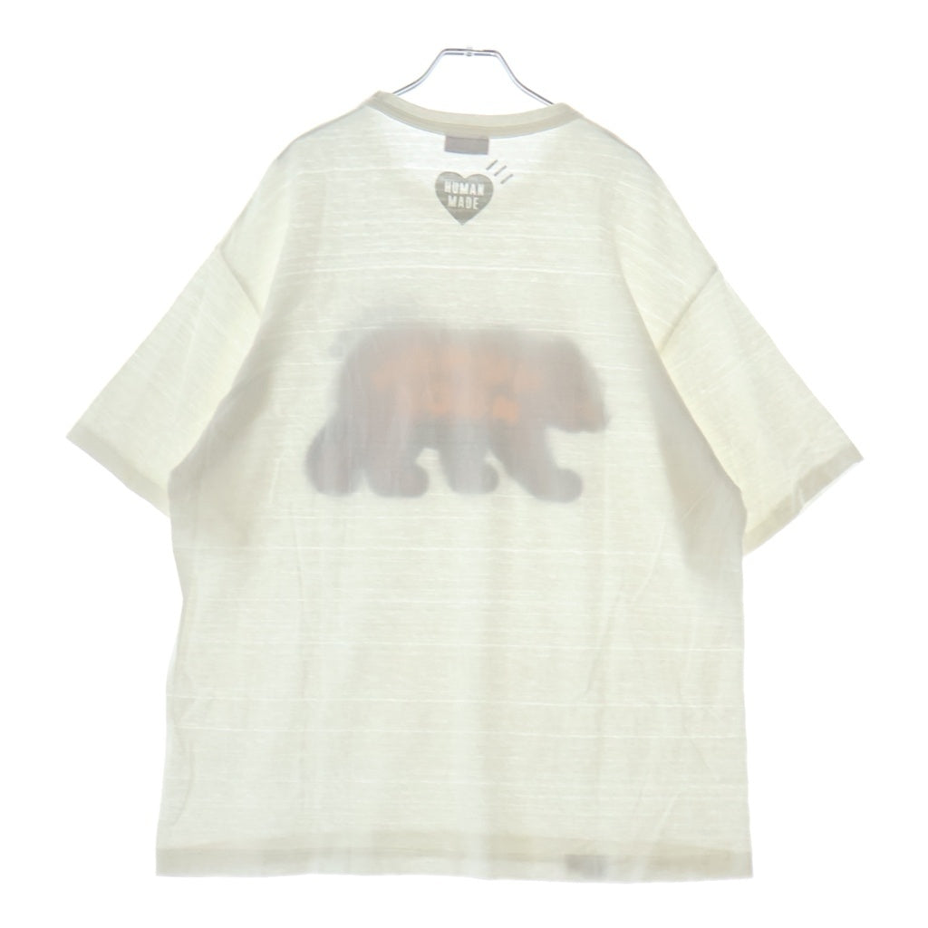 HUMAN MADE(ヒューマンメイド) 24SS SAPPORO STORES EXCLUSIVE ANIMAL T-SHIRT 札幌限定 アニマルロゴプリント クルーネック半袖Tシャツカットソー ホワイト -