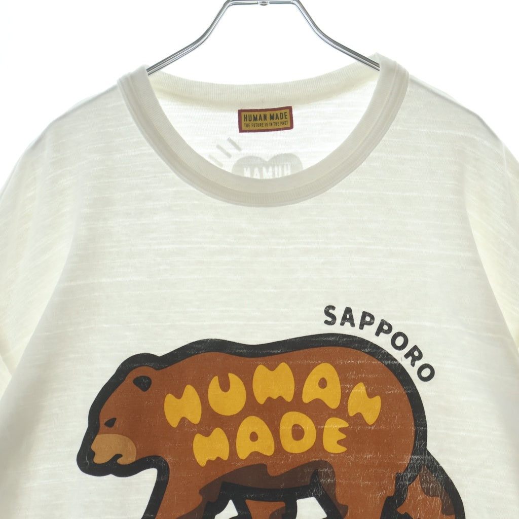 HUMAN MADE(ヒューマンメイド) 24SS SAPPORO STORES EXCLUSIVE ANIMAL T-SHIRT 札幌限定 アニマルロゴプリント クルーネック半袖Tシャツカットソー ホワイト -