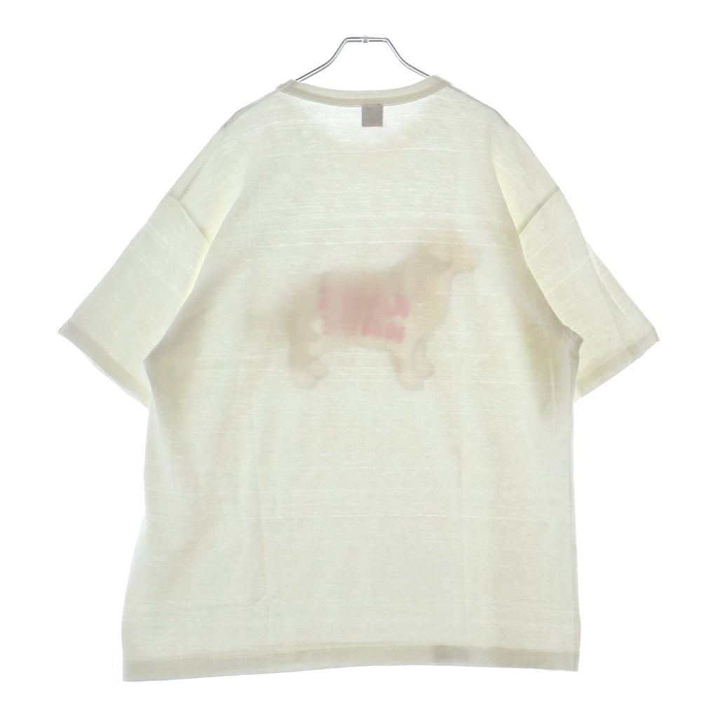 HUMAN MADE(ヒューマンメイド) 26SS ×KAWS MADE GRAPHIC T-SHIRT XX26TE006 カウズ メイド フロントアニマルグラフィックプリント クルーネック半袖Tシャツカットソー ホワイト XX26TE006