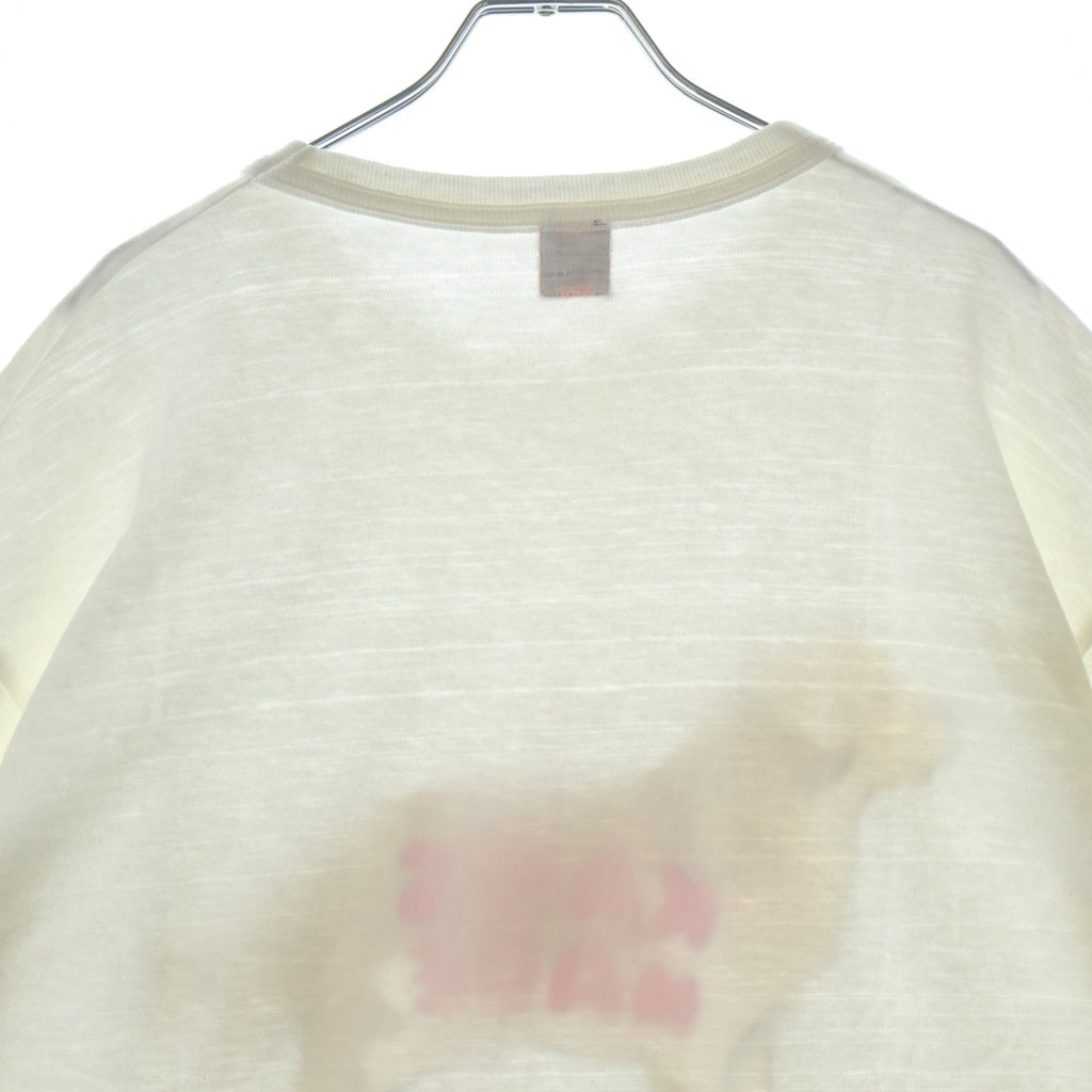 HUMAN MADE(ヒューマンメイド) 26SS ×KAWS MADE GRAPHIC T-SHIRT XX26TE006 カウズ メイド フロントアニマルグラフィックプリント クルーネック半袖Tシャツカットソー ホワイト XX26TE006