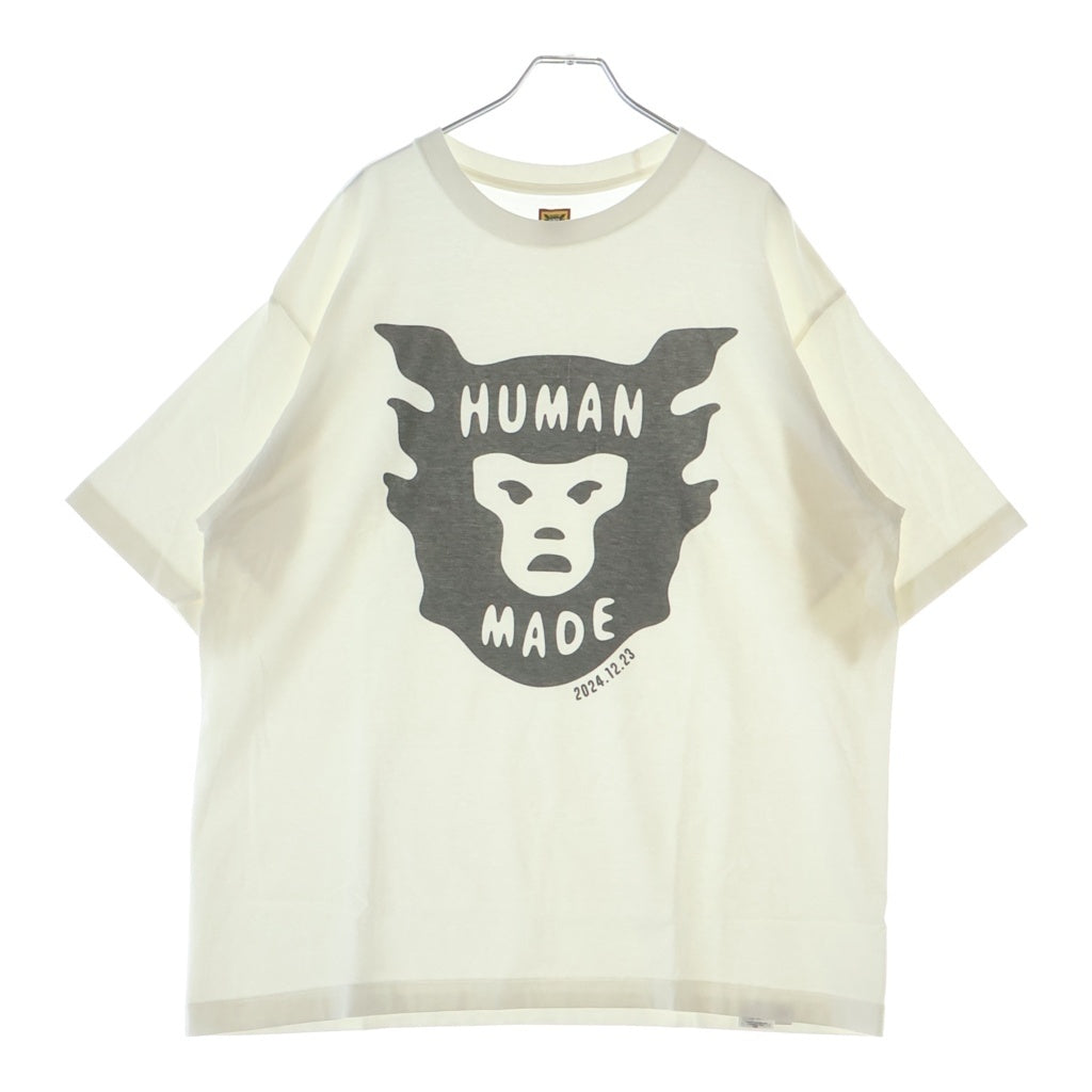 HUMAN MADE(ヒューマンメイド) 24AW 2024.12.23 DAILY GRAPHIC S/S T-SHIRT デイリー グラフィックロゴプリント クルーネック半袖Tシャツカットソー ホワイト -