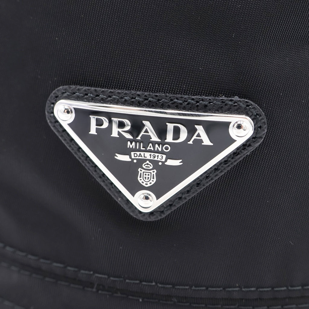 PRADA(プラダ) 25SS Re-Nylon リナイロン トライアングルロゴ バケットハット 帽子 ブラック 2HC137