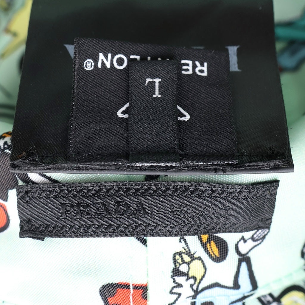 PRADA(プラダ) 25SS Re-Nylon リナイロン トライアングルロゴ バケットハット 帽子 ブラック 2HC137