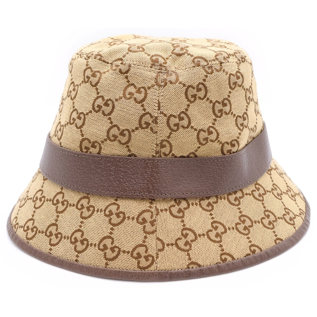 GUCCI(グッチ) GGキャンバス フェドラ バケットハット 帽子 ベージュ 576587