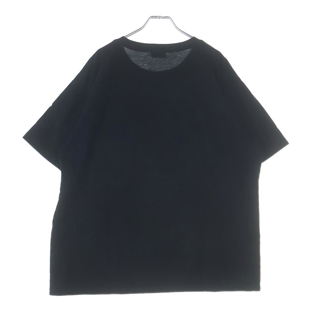 CELINE(セリーヌ) トリオンフ エンブロイダリー ワンポイントロゴ刺繍 クルーネック半袖Tシャツカットソー ブラック 2X04I671Q