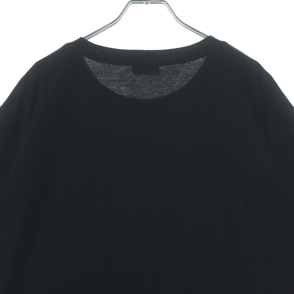CELINE(セリーヌ) トリオンフ エンブロイダリー ワンポイントロゴ刺繍 クルーネック半袖Tシャツカットソー ブラック 2X04I671Q