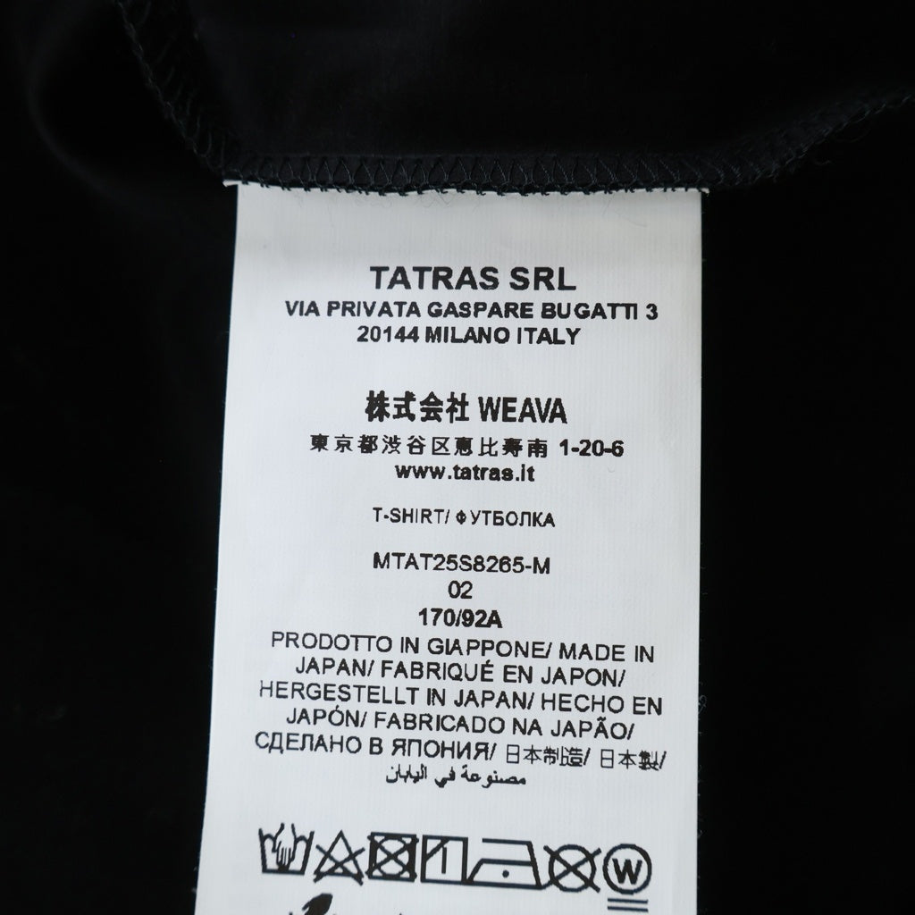 TATRAS(タトラス) CIALO チアーロ クルーネック半袖Tシャツカットソー ブラック MTAT25S8265 M MTAT25S8265M