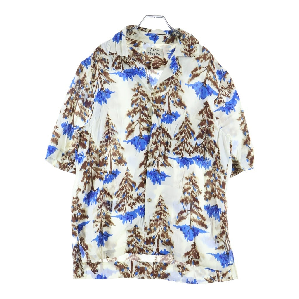 Acne Studios(アクネ ストゥディオズ) 19SS オープンカラー 開襟 レーヨン アロハ半袖シャツ マルチカラー FN-MN-SHIR000034