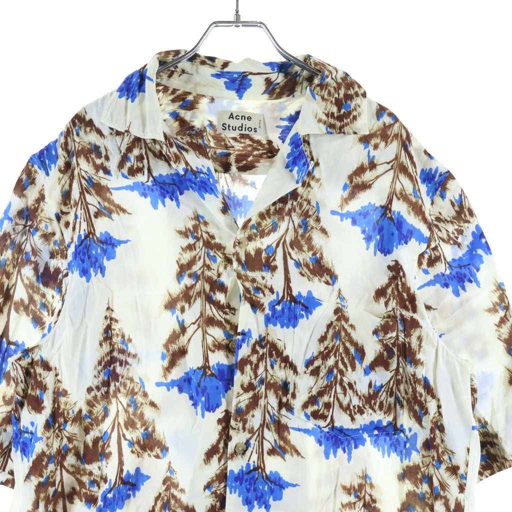 Acne Studios(アクネ ストゥディオズ) 19SS オープンカラー 開襟 レーヨン アロハ半袖シャツ マルチカラー FN-MN-SHIR000034