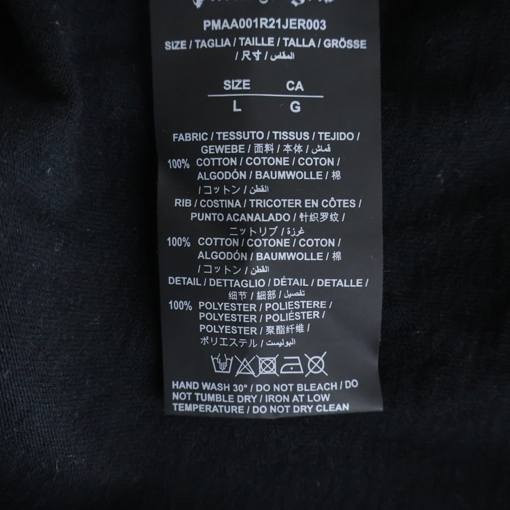 Palm Angels(パームエンジェルス) Burning Head スマイルグラフィック クルーネック半袖Tシャツカットソー ブラック PMAA001R21JER003