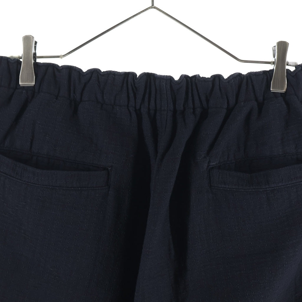 Porter Classic(ポータークラシック) SASHIKO LIGHT EASY PANTS 刺し子 コットンパンツ ブラック ‐