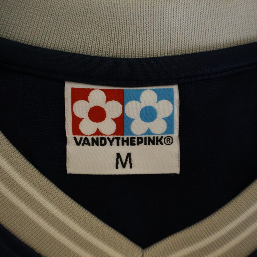 VANDY THE PINK(バンディーザピンク) Football Jersey フットボールユニフォーム ジュエリー Vネック半袖Tシャツカットソー ネイビー VD2035-103
