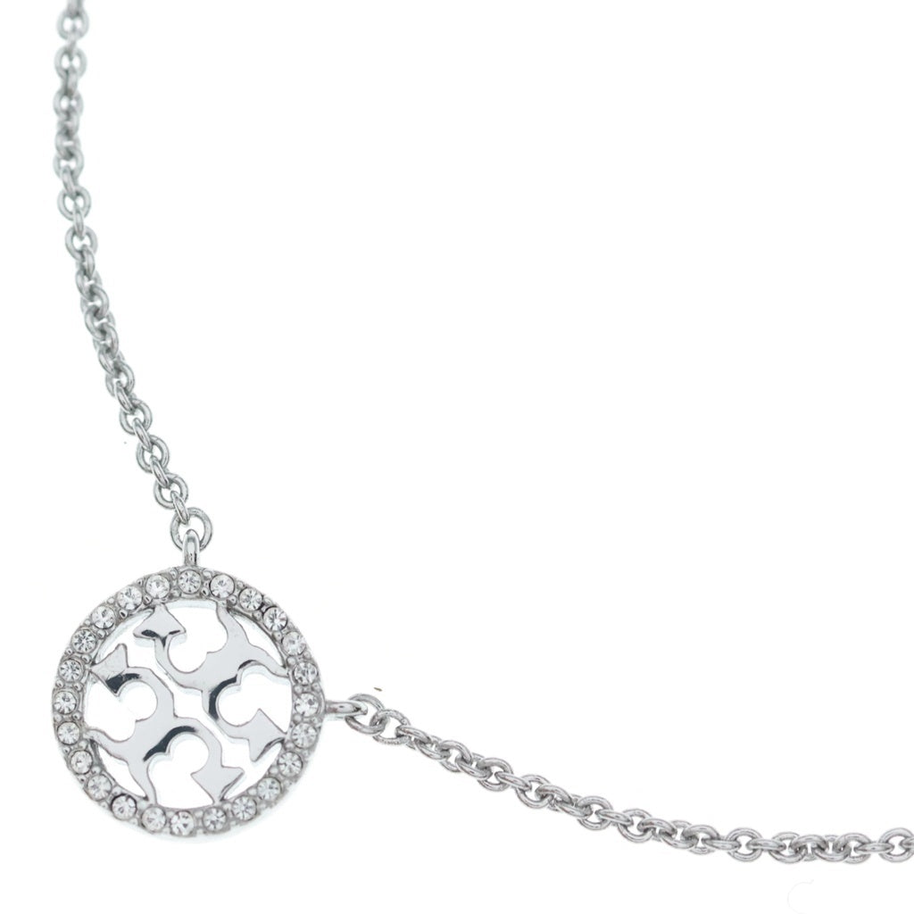 TORY BURCH(トリー バーチ) MILLER PAVE LOGO DELICATE NECKLACE ミラー パヴェ ロゴ デリケート チェーンネックレス 53420