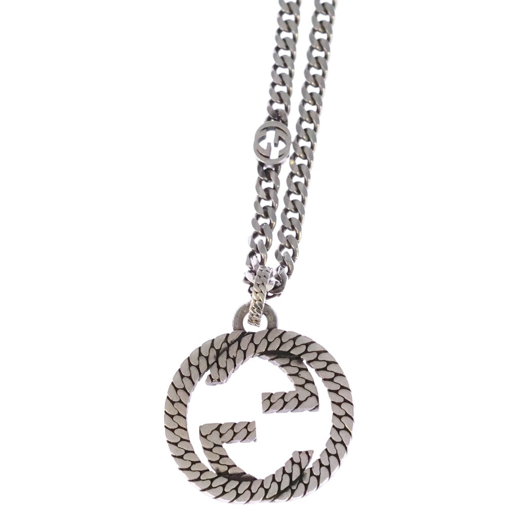 GUCCI(グッチ) SV925 インターロッキング 喜平チェーン ロゴモチーフネックレス シルバー 1143