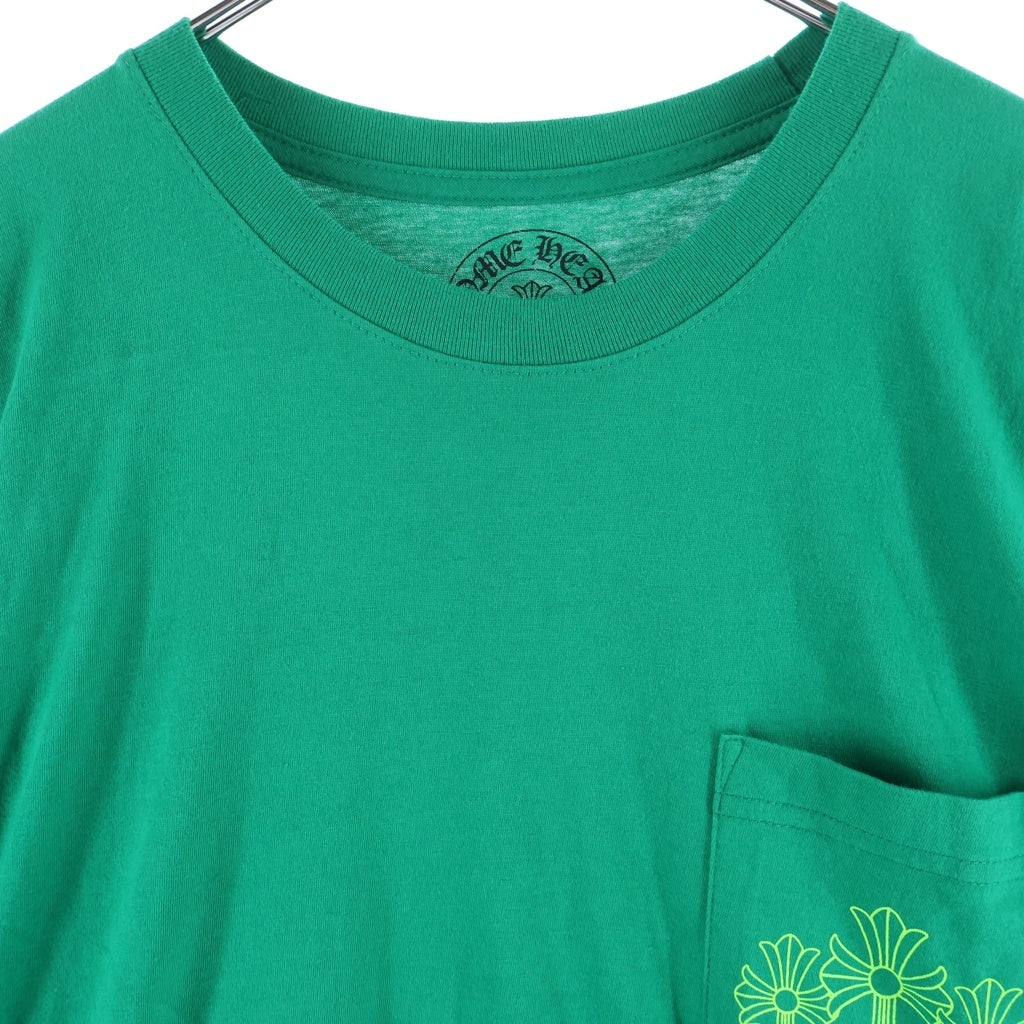 CHROME HEARTS(クロムハーツ) Cemetery Cross Print Long Sleeve Tee セメタリークロスプリント ロングスリーブクルーネック長袖カットソー グリーン