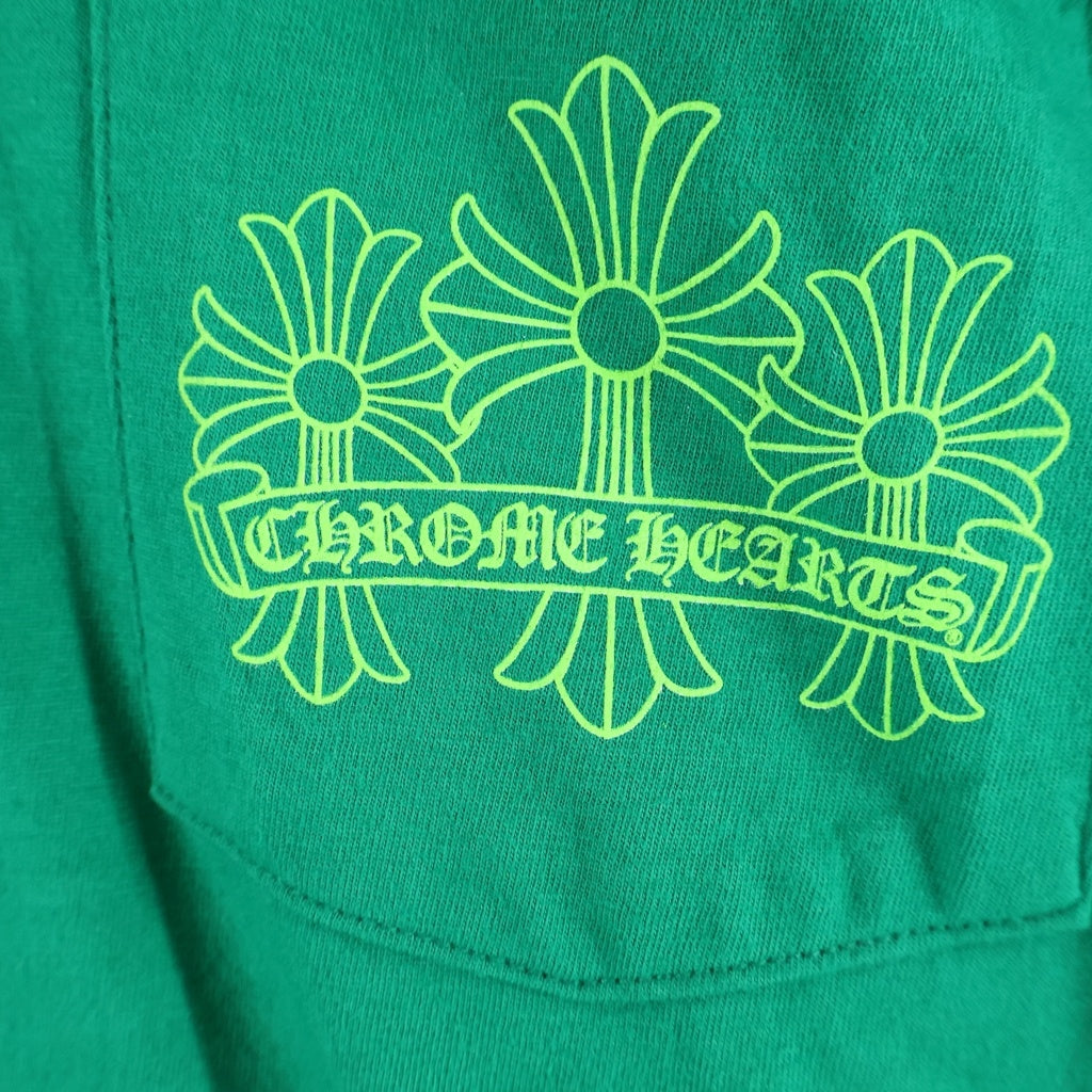 CHROME HEARTS(クロムハーツ) Cemetery Cross Print Long Sleeve Tee セメタリークロスプリント ロングスリーブクルーネック長袖カットソー グリーン