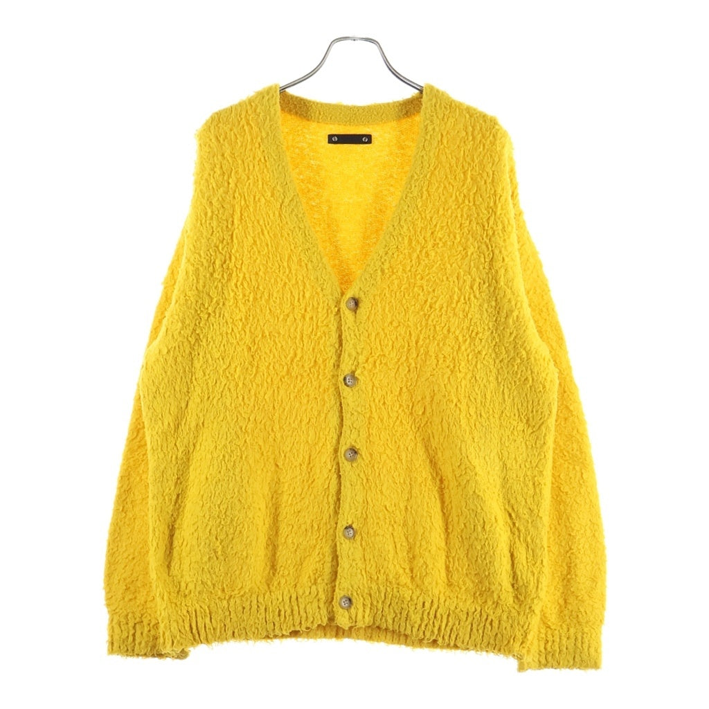 MINEDENIM(マインデニム) Shaggy Cotton Knit Cardigan シャギーコットン 長袖ニットカーディガン イエロー 2303-6001-25-022
