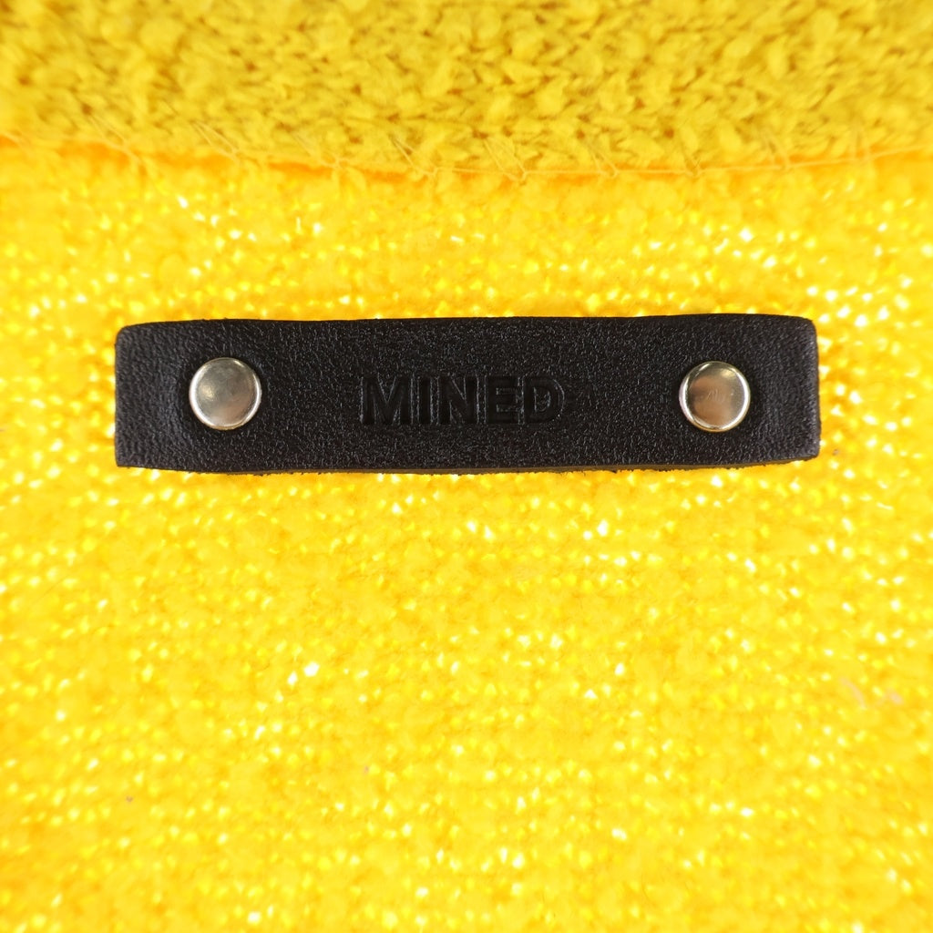 MINEDENIM(マインデニム) Shaggy Cotton Knit Cardigan シャギーコットン 長袖ニットカーディガン イエロー 2303-6001-25-022