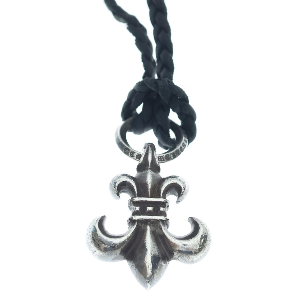 CHROME HEARTS(クロムハーツ) BS FLUER BSフレアペンダント シルバー ネックレストップ レザーブレイド -