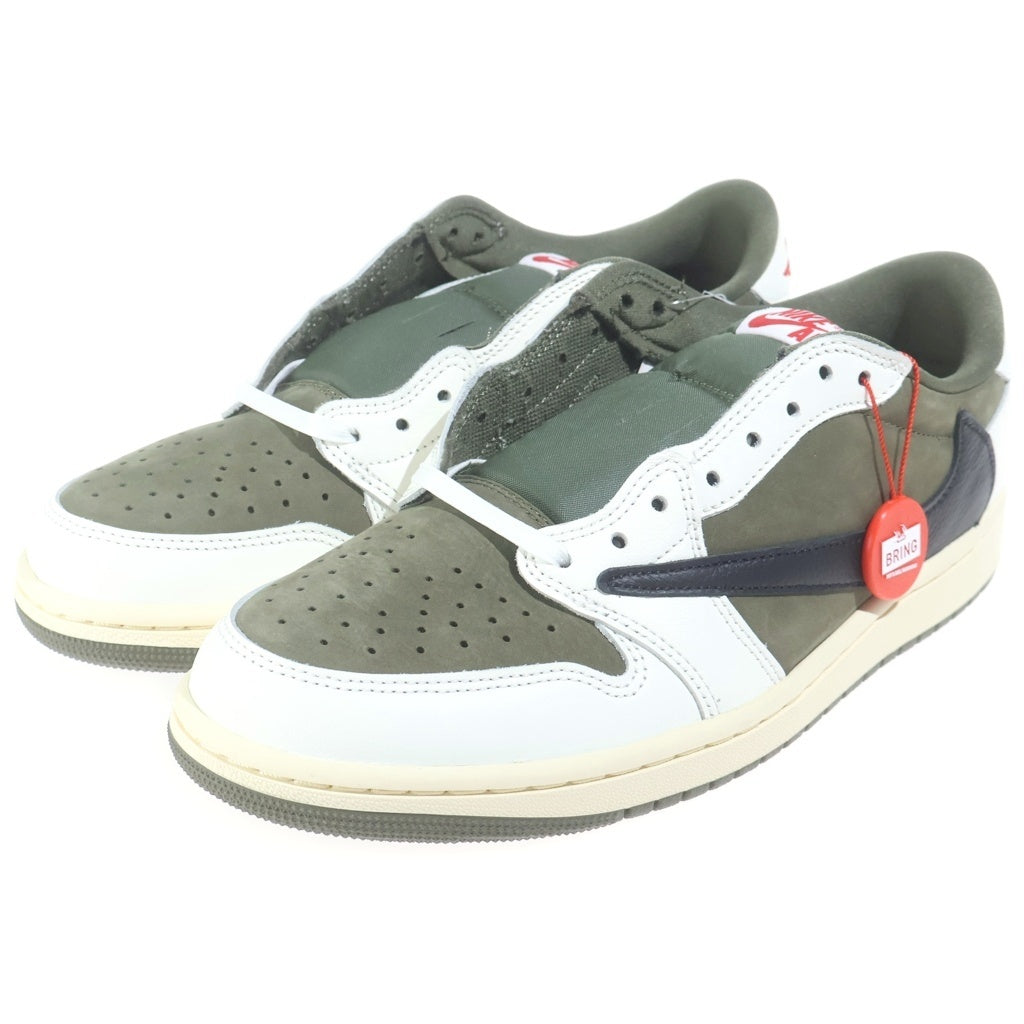 NIKE(ナイキ) ×TRAVIS SCOTT AIR JORDAN 1 LOW OG SP Reverse Olive トラヴィススコット エアジョーダン1 リバースオリーブ ローカットスニーカー US10/28.0cm DM7866-200