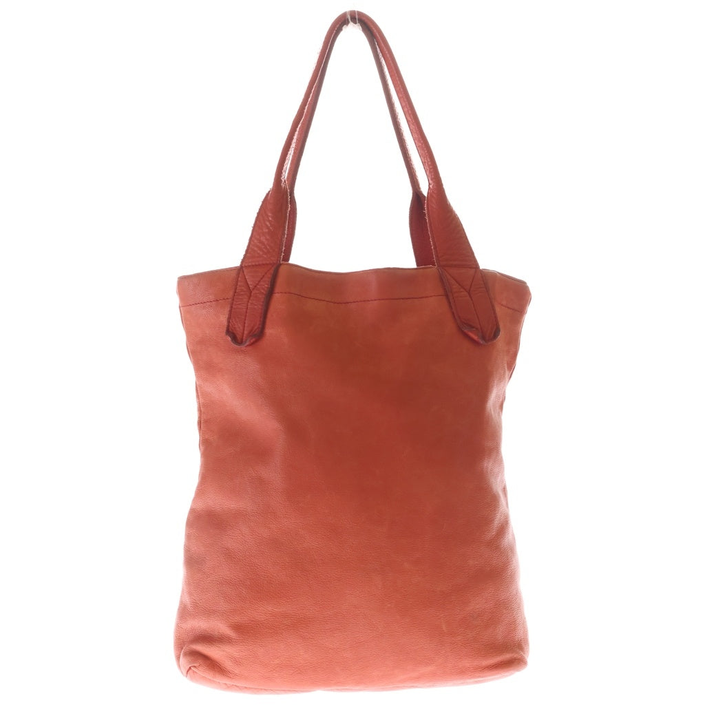 Y's(ワイズ) 06SS COWHIDE TOTE BAG フロントジップポケット カウハイド トートバッグ レッド YR-I02-724 レディース