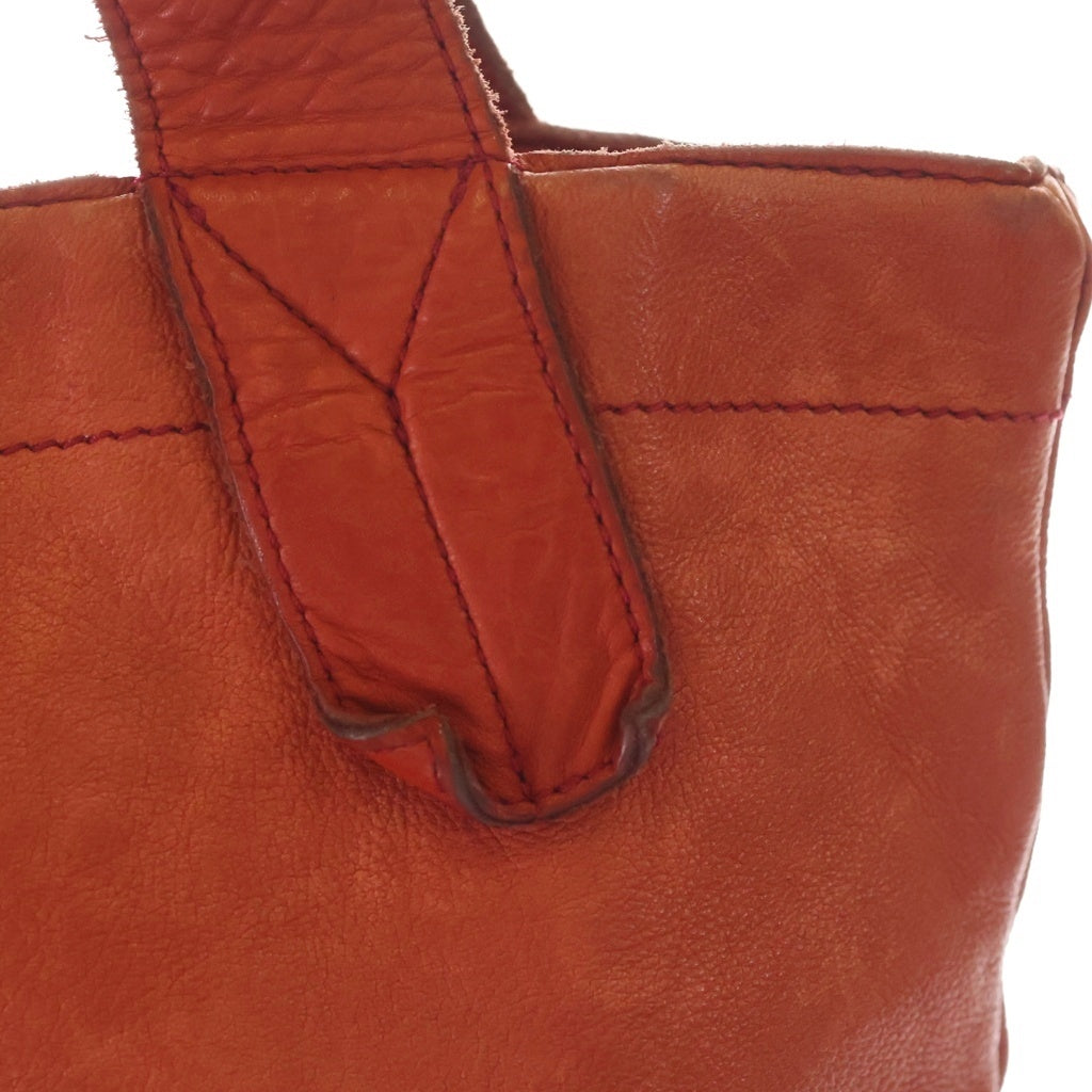 Y's(ワイズ) 06SS COWHIDE TOTE BAG フロントジップポケット カウハイド トートバッグ レッド YR-I02-724 レディース