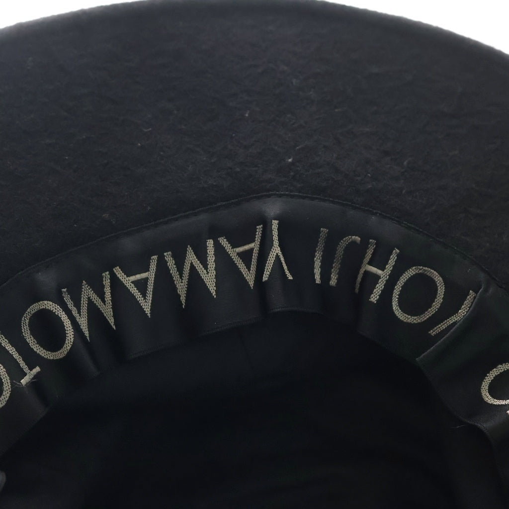 Yohji Yamamoto + NOIR(ヨウジヤマモトプリュスノアール) 20AW WOOL HAT ウールハット 帽子 ブラック NR-H03-103 レディース
