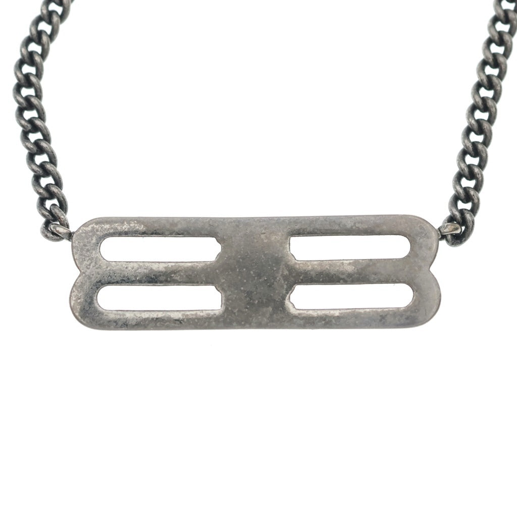 BALENCIAGA(バレンシアガ) BB Icon Antique Silver BBアイコン アンティーク チェーンネックレス シルバー 696223