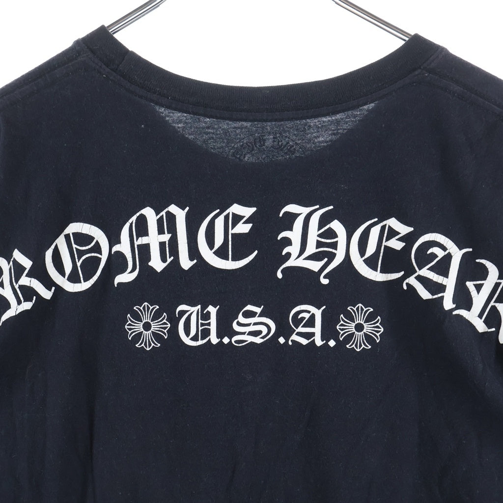 CHROME HEARTS(クロムハーツ) CH T-SHRT バックアーチロゴ プリント クルーネック半袖Tシャツカットソー ブラック -